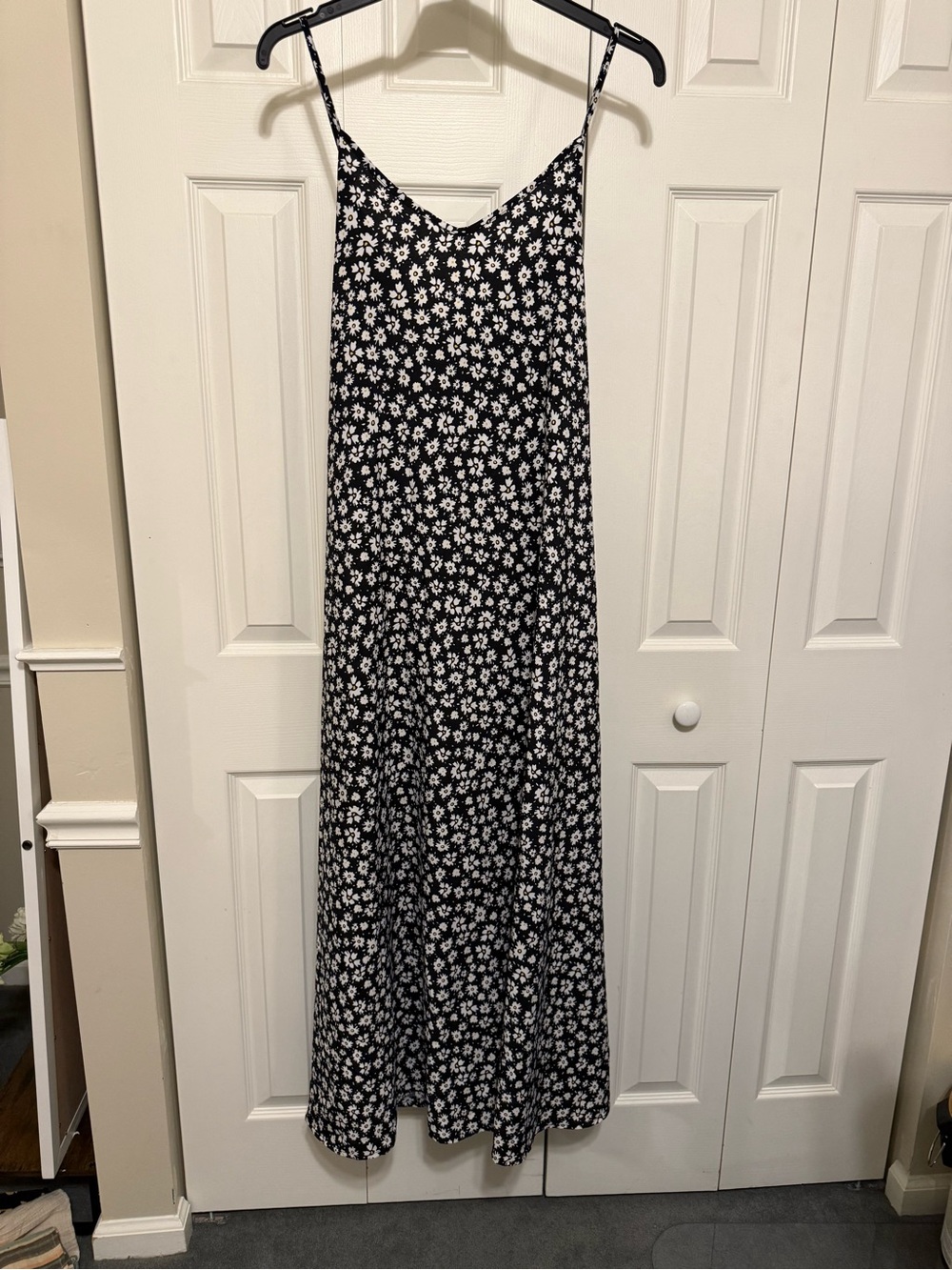 Black Floral Slip Maxi Dress